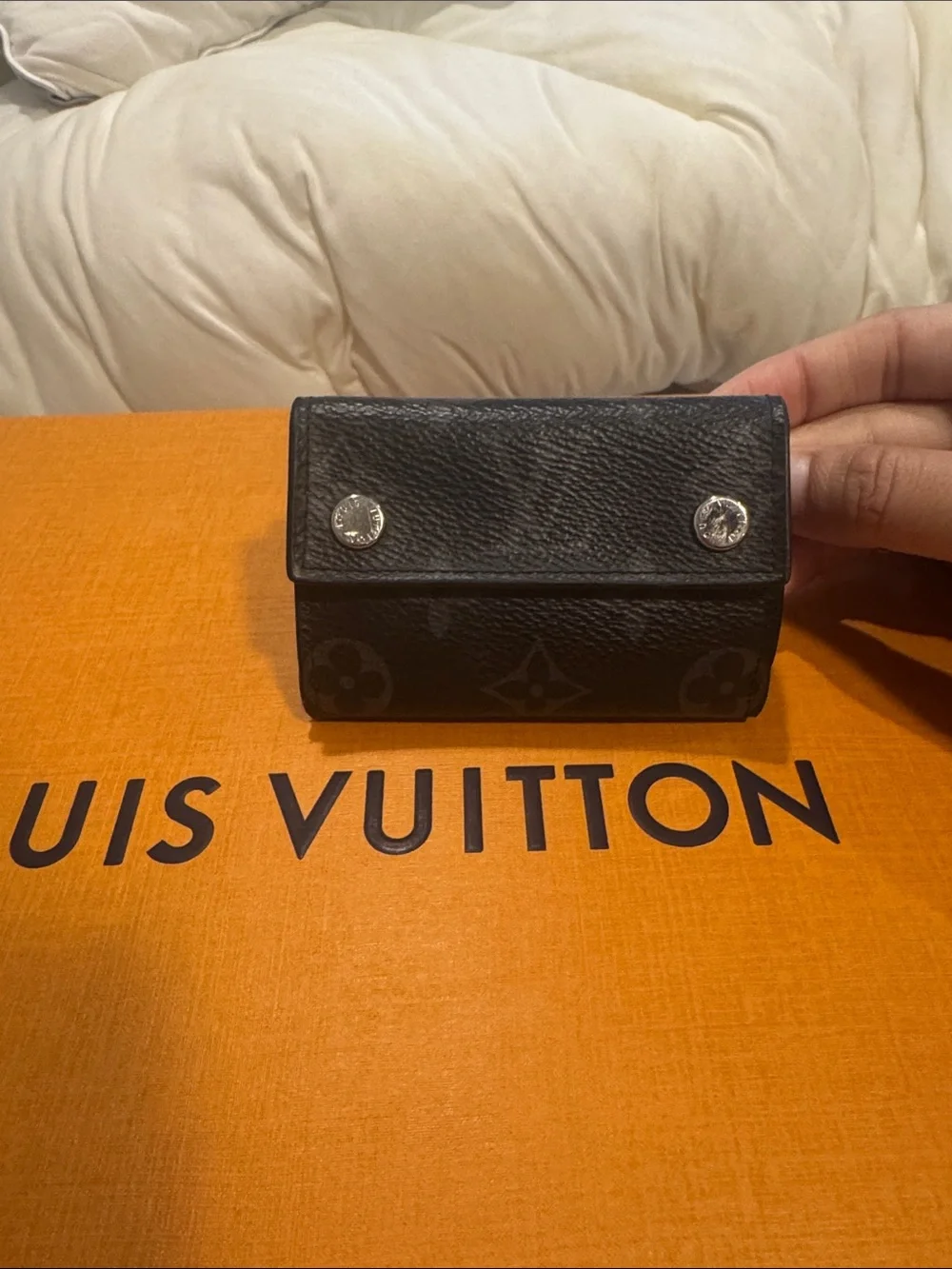 Louis Vuitton Black Monogram Canvas Small Key/Card Pouch